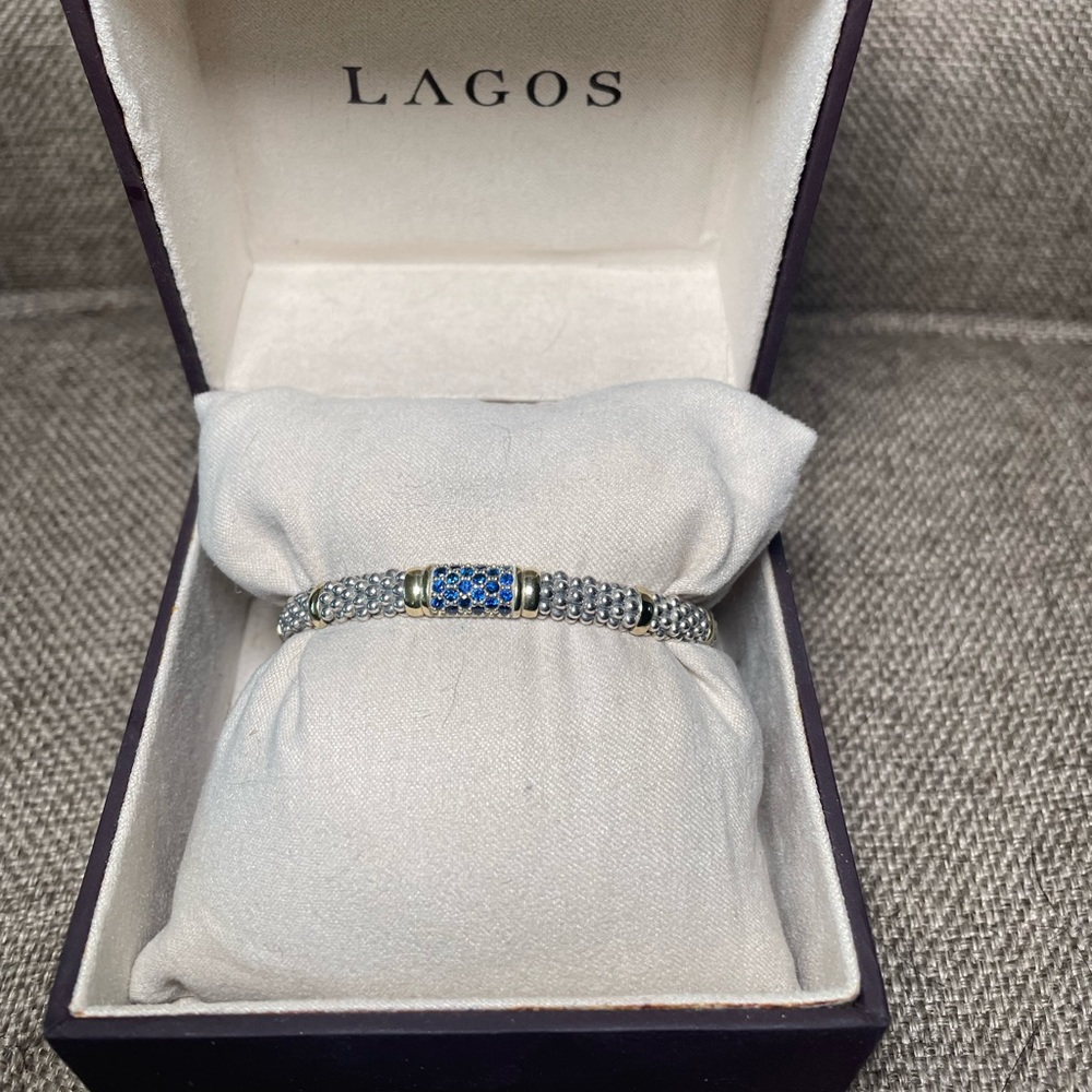 Lagos Blue Sapphire Caviar Bracelet